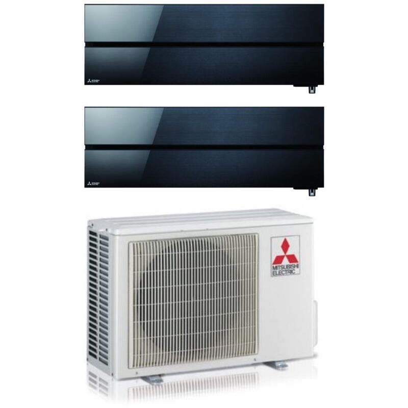 foto del prodotto climatizzatore condizionatore mitsubishi electric dual split inverter serie kirigamine style msz ln 9 9 con mxz 2f33vf onyx black r 32 wi fi