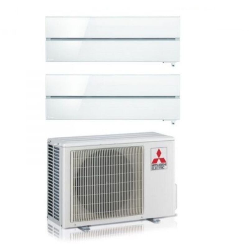 foto del prodotto climatizzatore condizionatore mitsubishi electric dual split inverter serie kirigamine style msz ln 9 9 con mxz 2f42vf pearl white r 32 wi fi