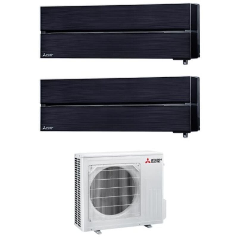 foto del prodotto climatizzatore condizionatore mitsubishi electric dual split inverter serie kirigamine style msz ln 9 9 con mxz 2f53vf onyx black r 32 wi fi