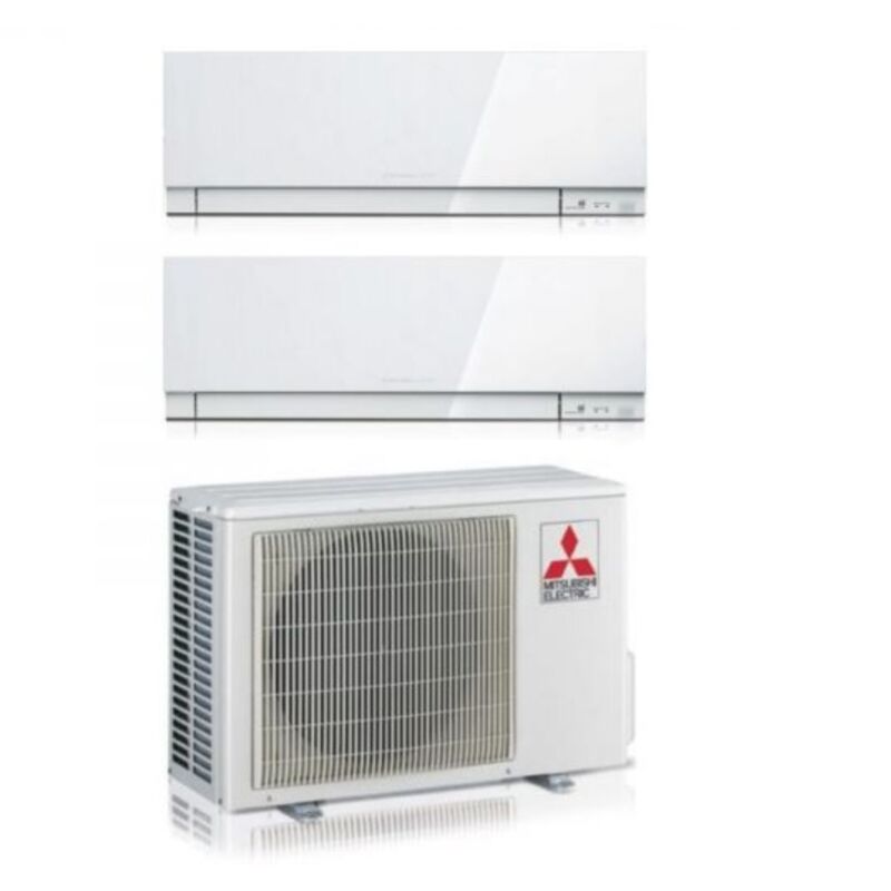 foto del prodotto climatizzatore condizionatore mitsubishi electric dual split inverter serie kirigamine zen white msz ef 9 9 con mxz 2f42vf r 32 wi fi integrato