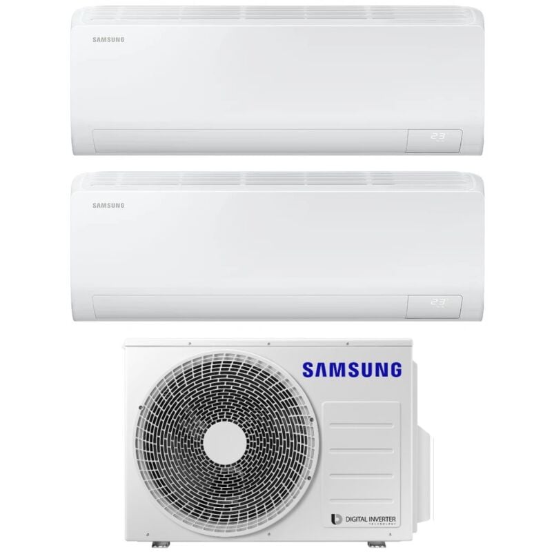 foto del prodotto climatizzatore condizionatore samsung dual split inverter serie cebu s2 9 18 con aj052txj3kg r 32 wi fi integrato 9000 18000
