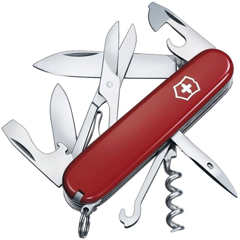 foto del prodotto climber, coltellino svizzero, originale, multiuso, campeggio, 14 funzioni, lama, grande, cavatappi victorinox