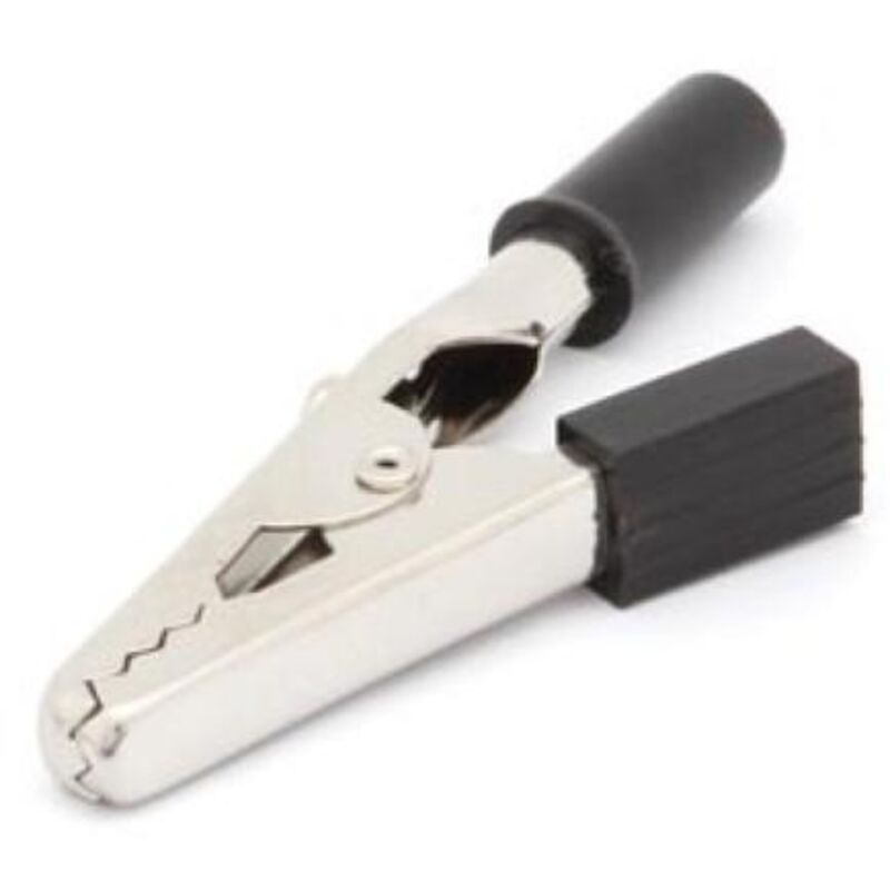 foto del prodotto clip a coccodrillo 55mm con vite - nero