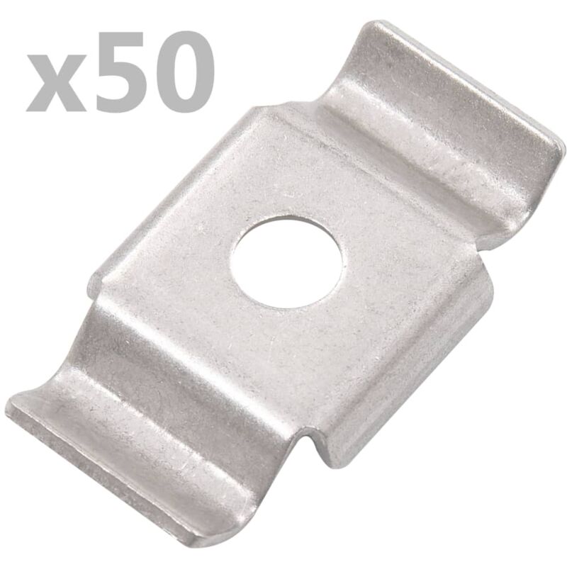foto del prodotto clip a farfalla per recinzioni 50 pz in inox vidaxl