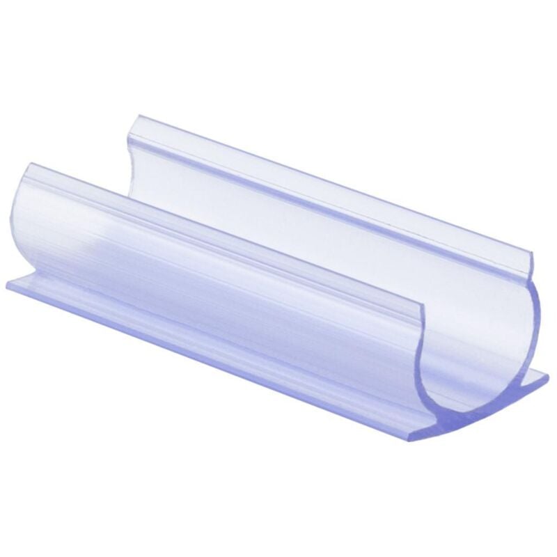 foto del prodotto clip di fissaggio in pvc per striscia led neon circolare 360 flessibile monocolore trasparente