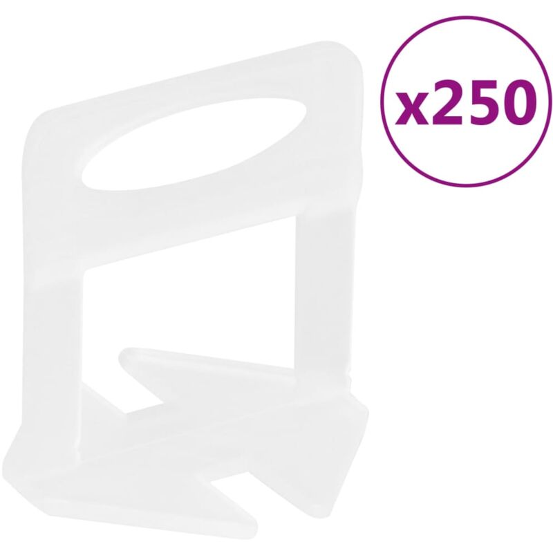 foto del prodotto clip di livellamento per piastrelle 250 pz 1 mm vidaxl