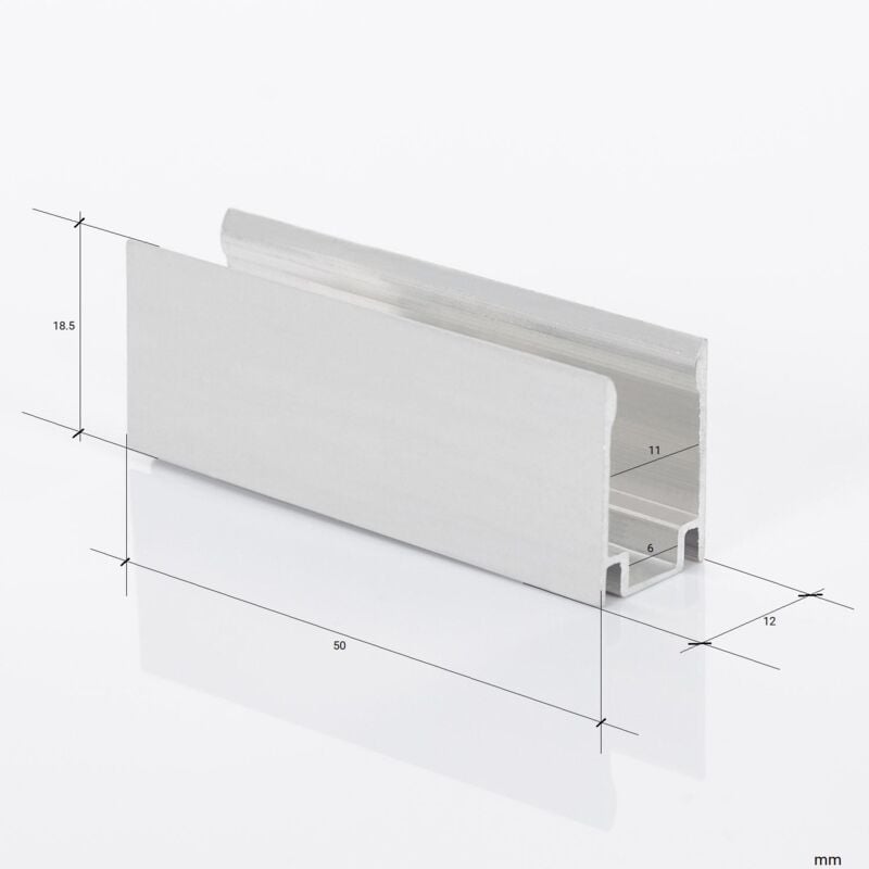 foto del prodotto clip fissaggio in alluminio per striscia neon led 11 w m rgb 220v ac 60 led m ip67 taglio 100cm argento