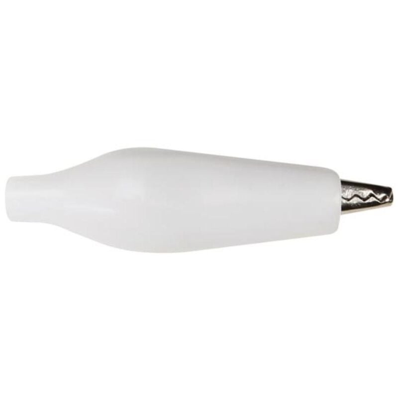foto del prodotto clip in coccodrillo con stivale 27mm bianco