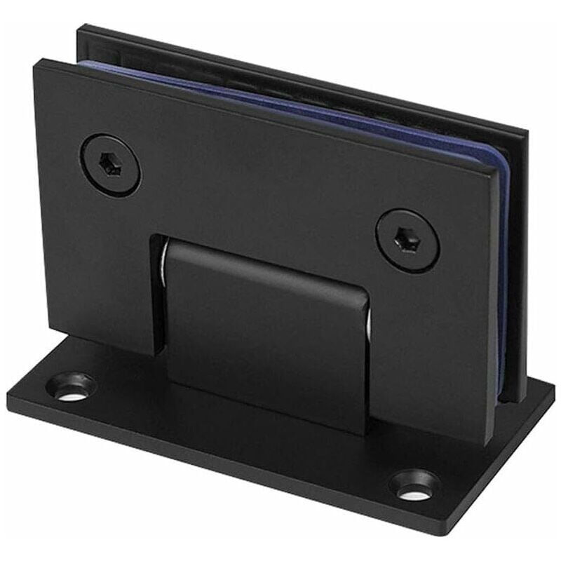 foto del prodotto clip per bagno in acciaio inossidabile, cerniera per doccia doppia da 90 gradi, accessorio per porta in vetro nero 