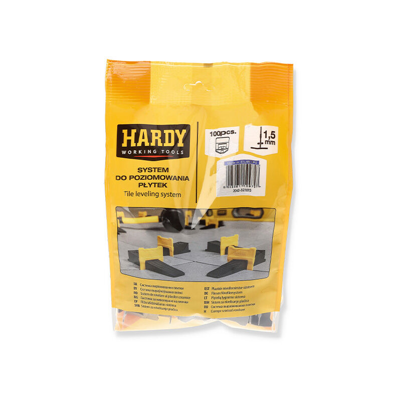 foto del prodotto clip per il sistema di livellamento hardy 1,5 mm 100 pezzi