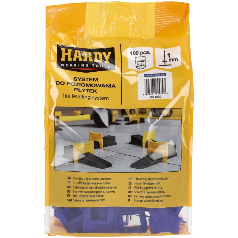 foto del prodotto clip per sistema di livellamento hardy 1 mm 100 pezzi