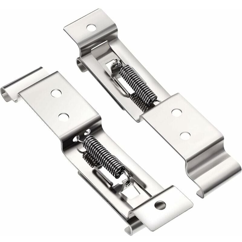 foto del prodotto clip per targa del rimorchio, 2 supporti per targa a molla in acciaio inossidabile, clip per targa dell auto, profondit 4,25 
