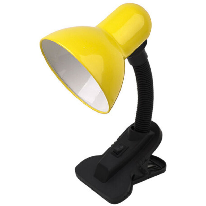 foto del prodotto clip regolabile yezco e27 flexos gialla 26x11,5x12 cm