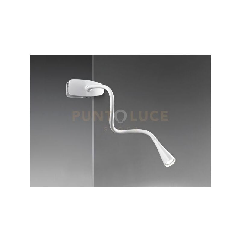 foto del prodotto clip snake lampada led da tavolo in plastica colore bianco 3w 260lm 3000k