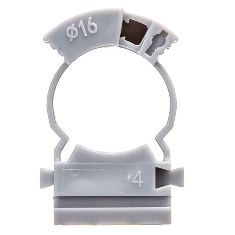foto del prodotto clips fissatubo a collare per tubo 16mm grigio 10pz aigostar