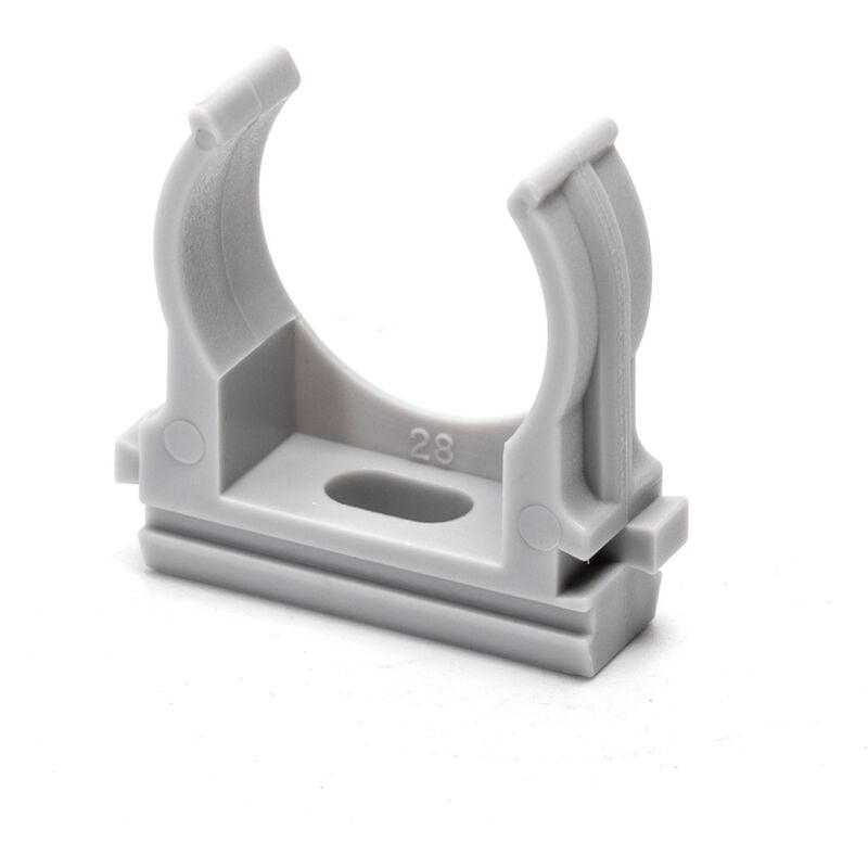 foto del prodotto clips fissatubo a scatto per tubo 25mm grigio 5pz aigostar
