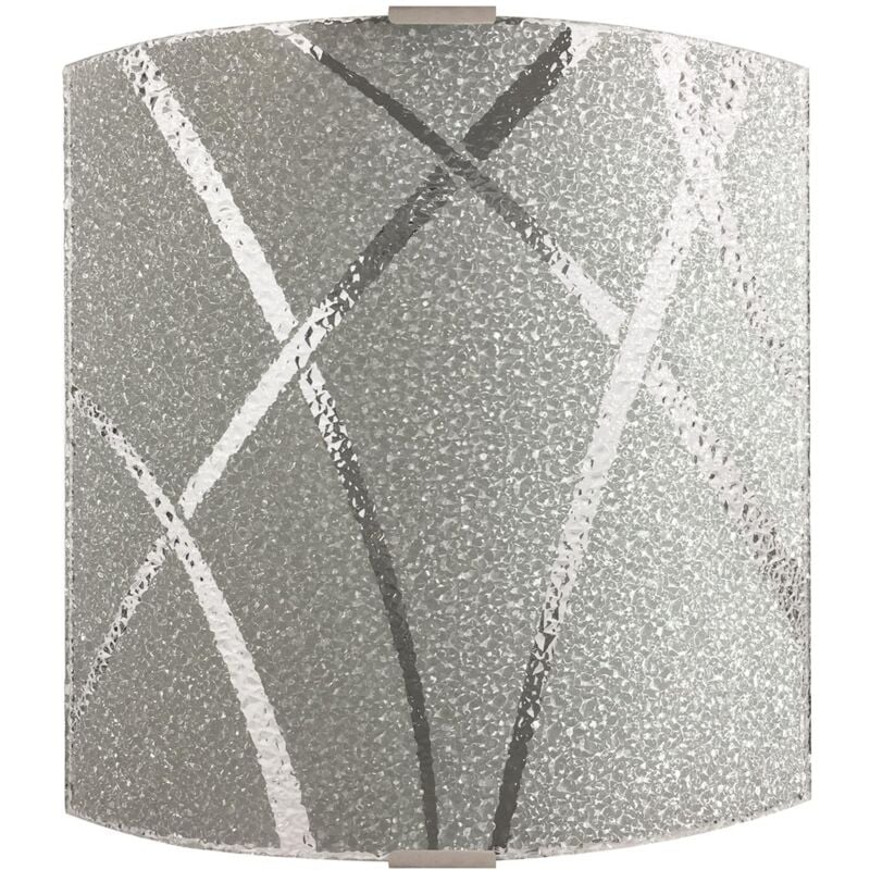 foto del prodotto cloe lampada applique da parete e27 1 luce effetto satinato