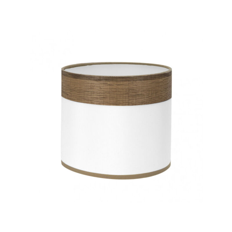foto del prodotto cloe paralume da tavolo e14 bianco legno scuro 17dx17dx14h