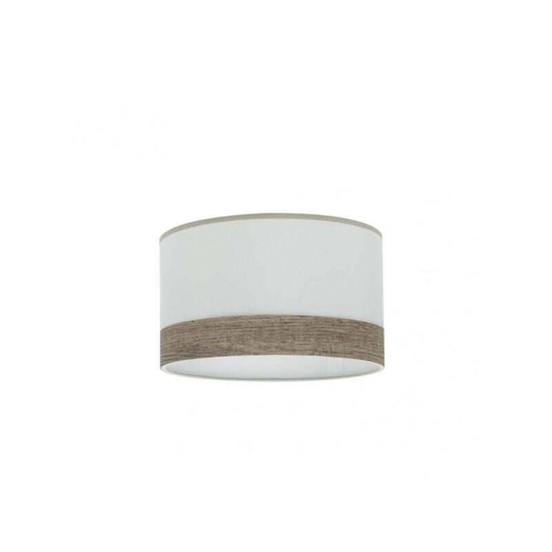 foto del prodotto cloe piantana paralume e27 bianco legno grigio 40dx40dx20h
