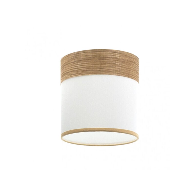 foto del prodotto cloe white/chloe light wood e27 plafoniera/schermo (ø16 x 16 x 16 x 16 cm)