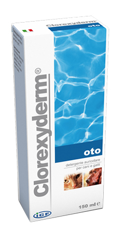 foto del prodotto clorexyderm oto detergente auricolare cani e gatti 150 ml