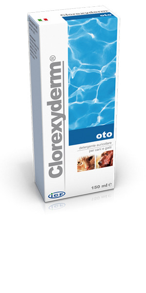 foto del prodotto clorexyderm oto icf detergente auricolare per cani e gatti 150 ml 1 ordine scegli lo sconto bzr5 bzr20 200 punti fedelt detergenti per gatti