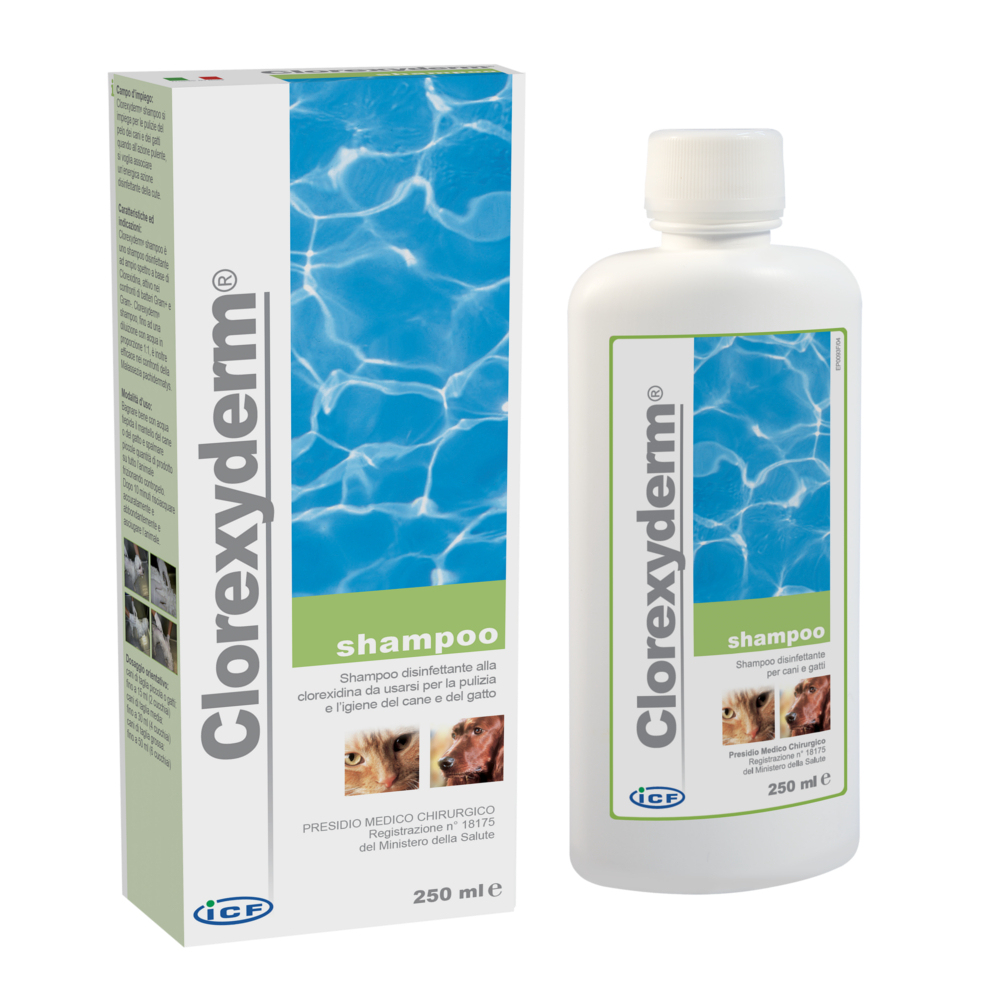 foto del prodotto clorexyderm shampoo 250 ml