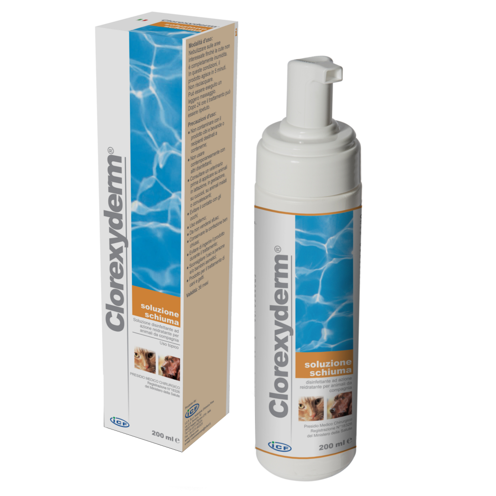 foto del prodotto clorexyderm soluzione schiuma 200 ml