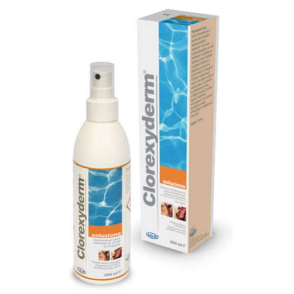 foto del prodotto clorexyderm soluzione spray disinfettante icf per cani e gatti 200 ml 1 ordine scegli lo sconto bzr5 bzr20 200 punti fedelt 