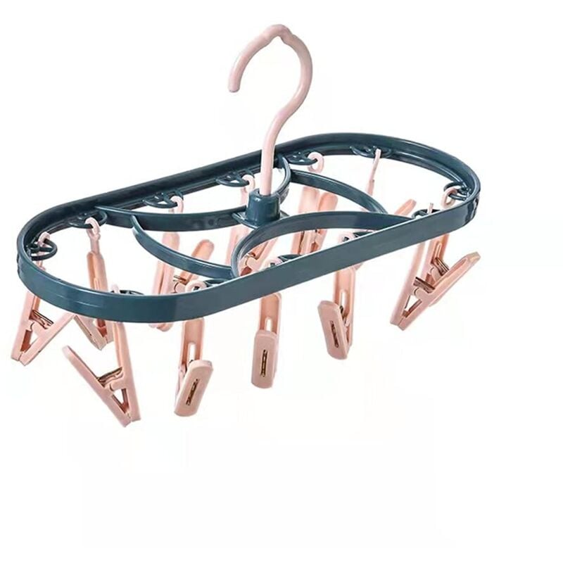 foto del prodotto clothes dryer clips,hanging clothes dryer with 12 clips,mini rotary hanging clothes dryer,for underwear and socks