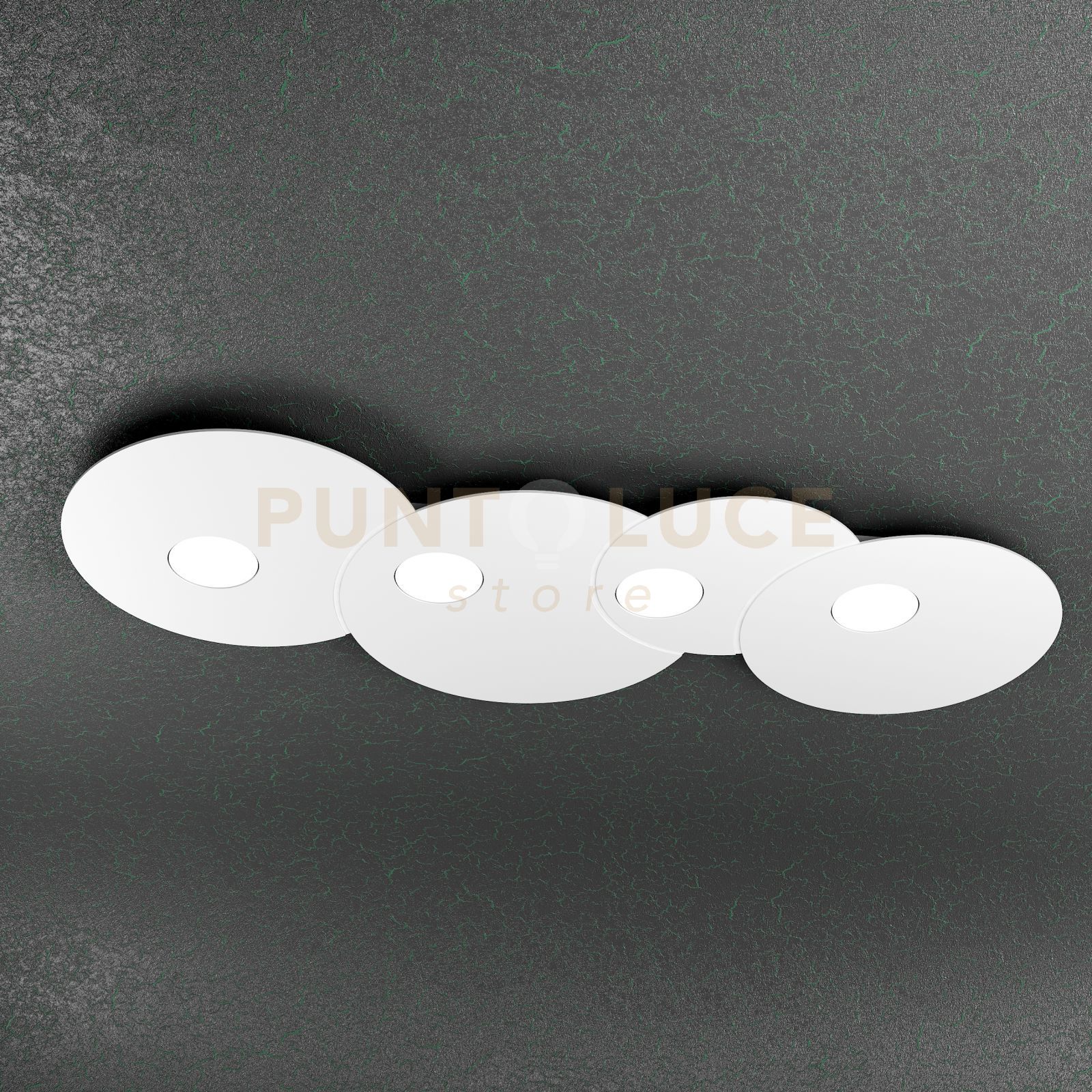 foto del prodotto cloud plafoniera 4 luci rettangolare bianco 1128 pl4 r bi