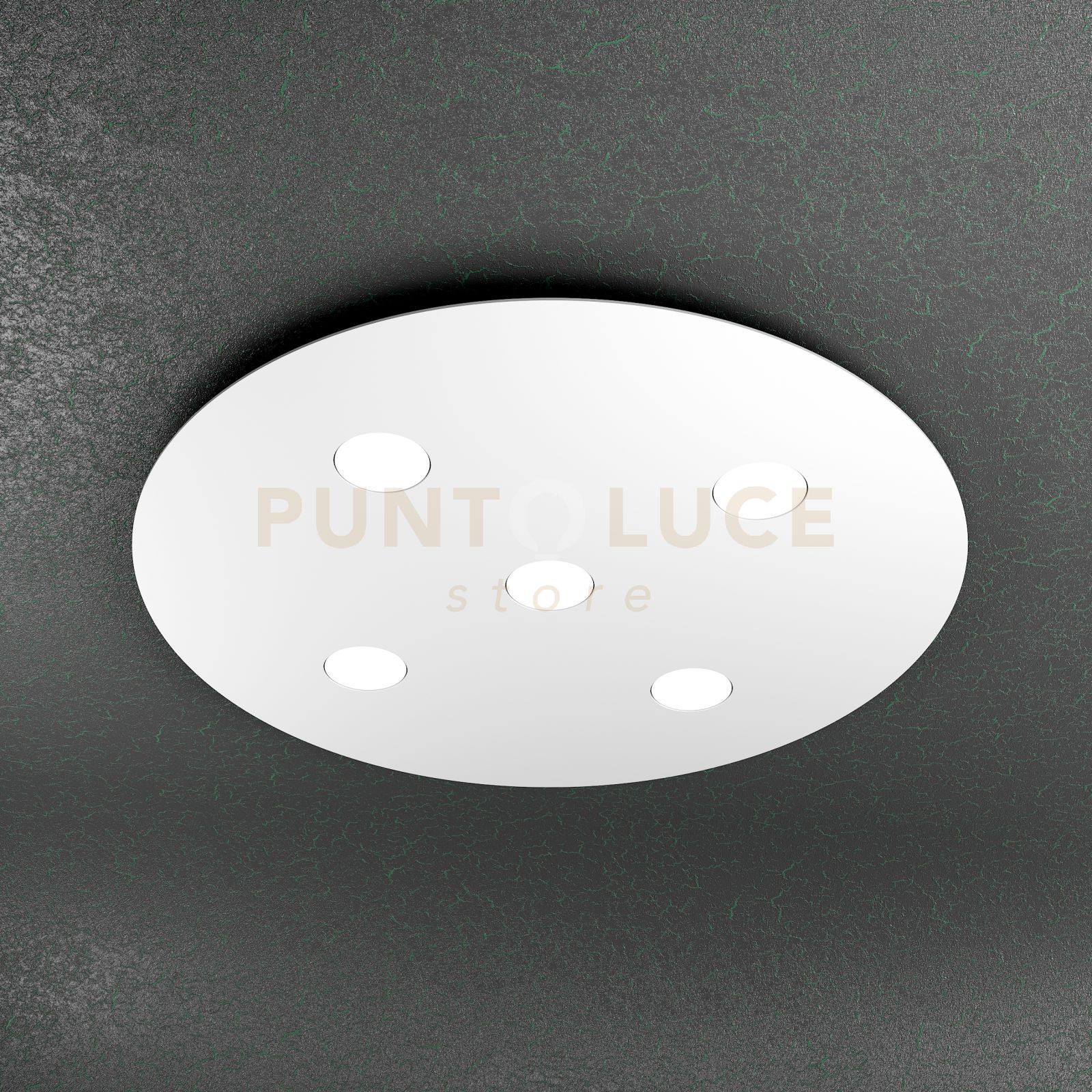 foto del prodotto cloud plafoniera 5 luci tonda bianco 1128 pl5 t bi