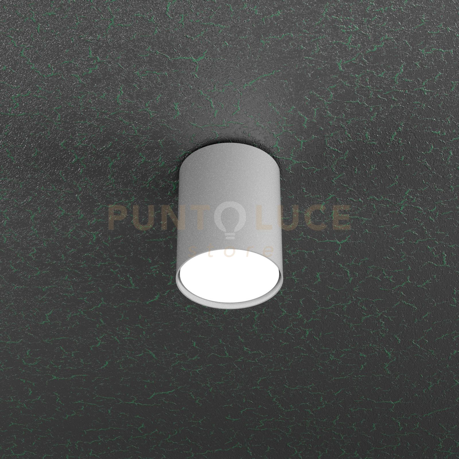 foto del prodotto cloud plafoniera tubo h.10 1 luce grigio 1128 pl10 gr