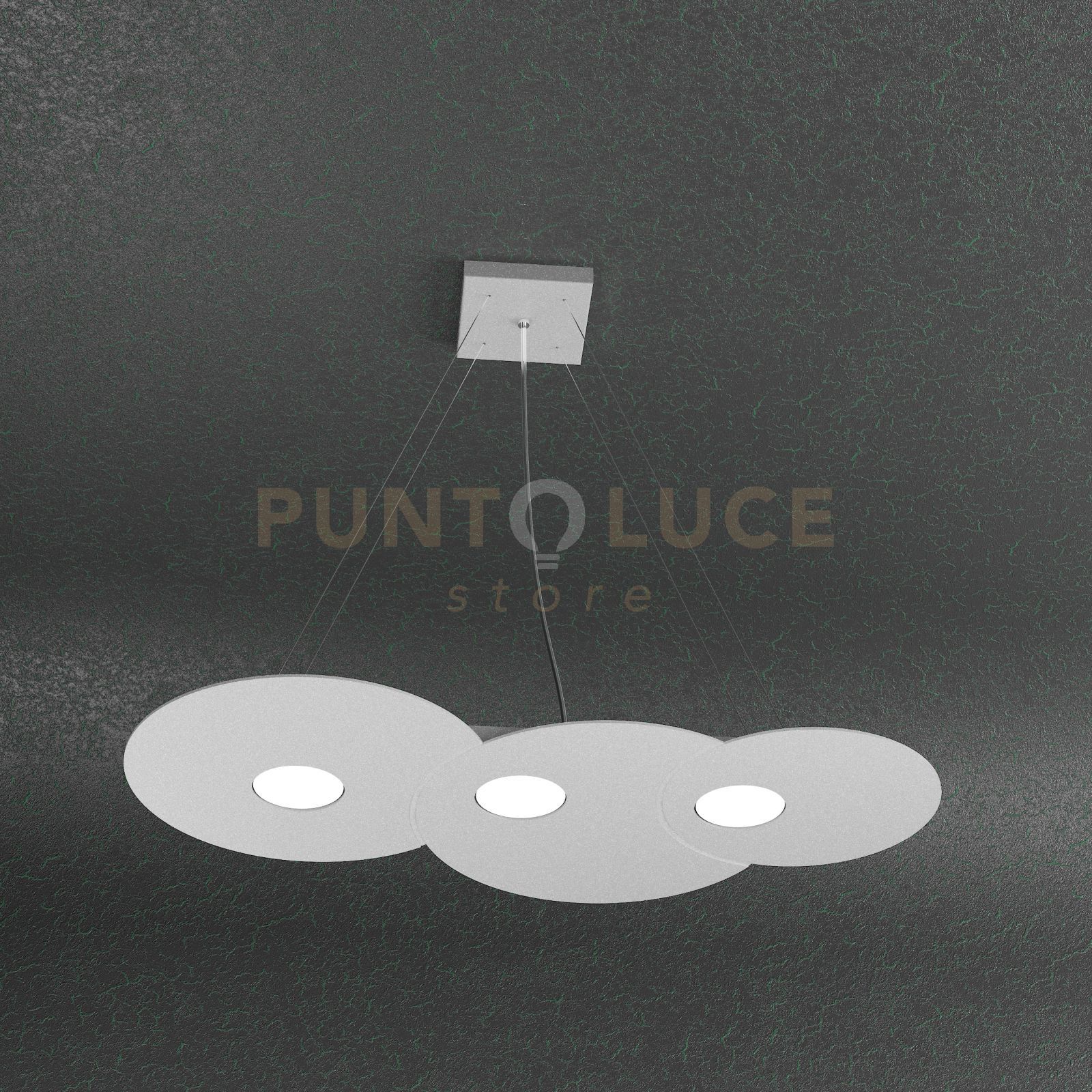 foto del prodotto cloud sospensione 3 luci grigio 1128 s3 r gr