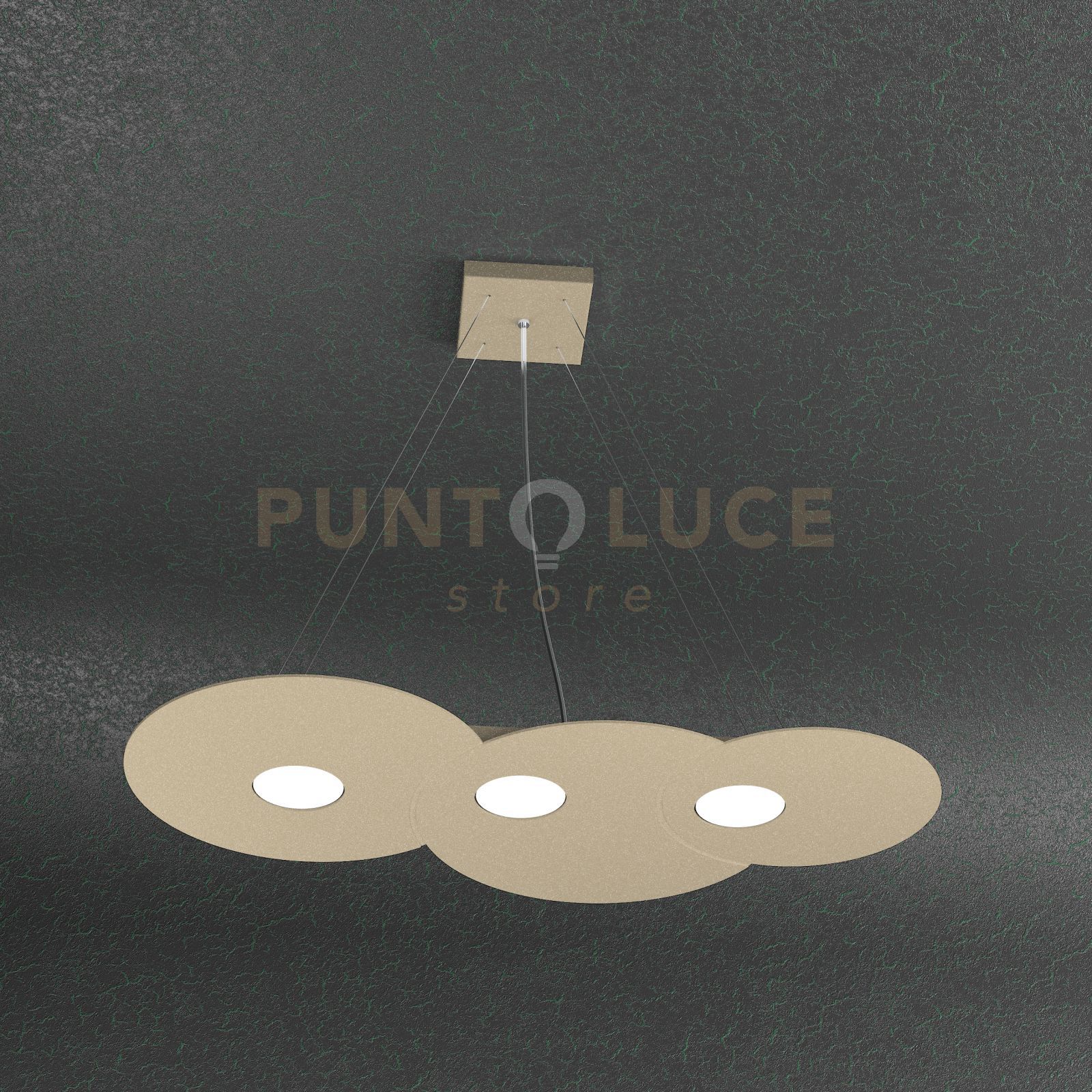 foto del prodotto cloud sospensione 3 luci sabbia 1128 s3 r sa