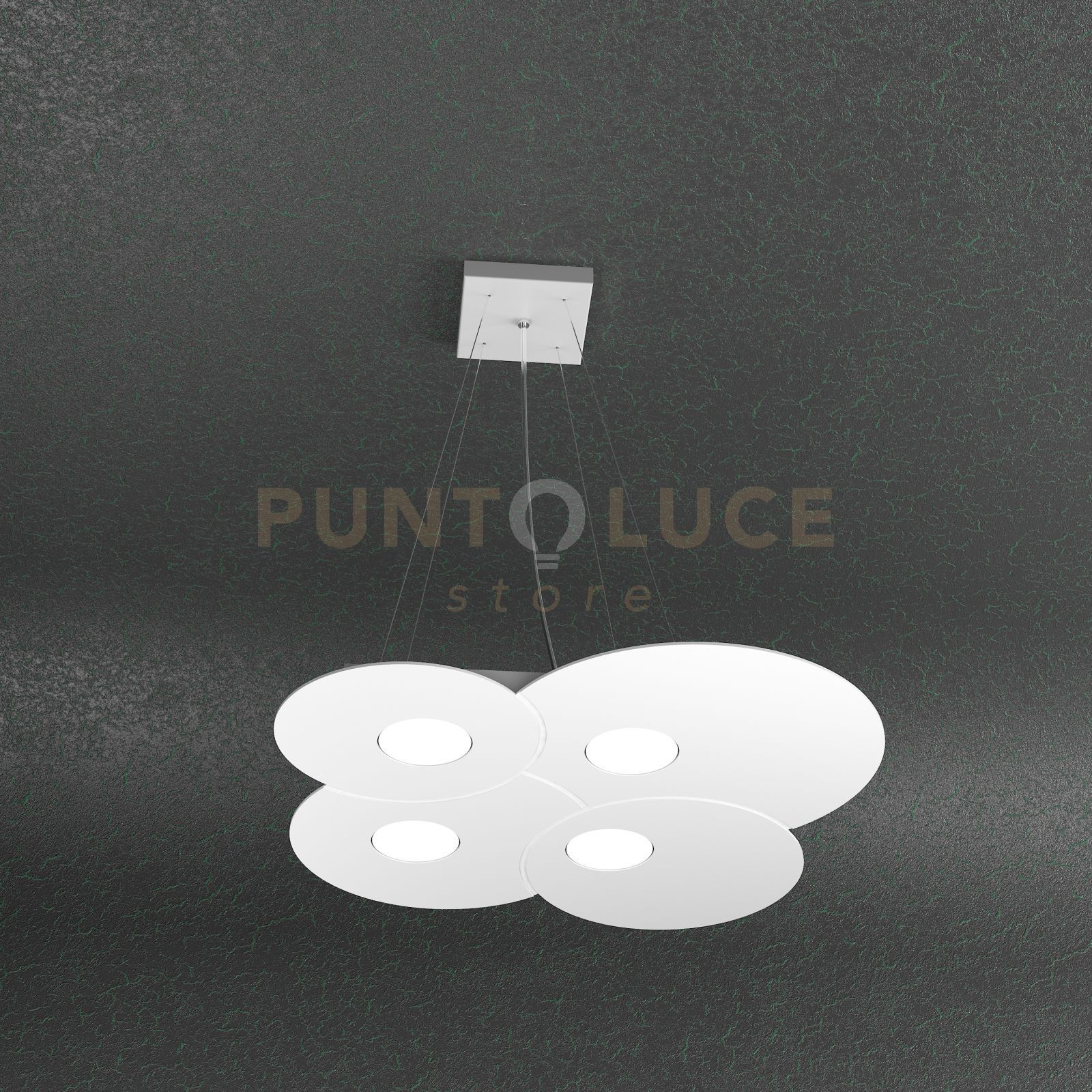 foto del prodotto cloud sospensione 4 luci bianco 1128 s4 bi