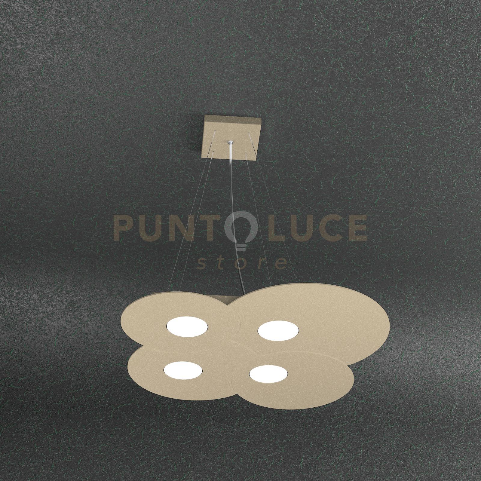 foto del prodotto cloud sospensione 4 luci sabbia 1128 s4 sa