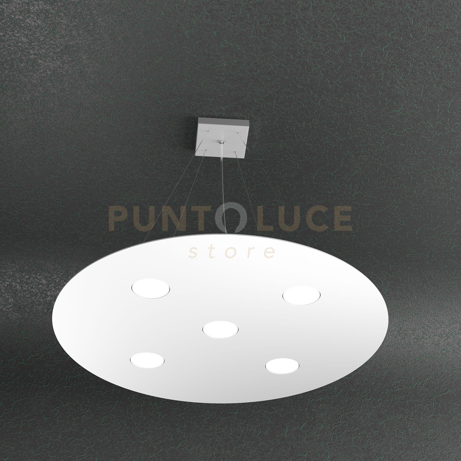 foto del prodotto cloud sospensione 5 luci tonda bianco 1128 s5 t bi