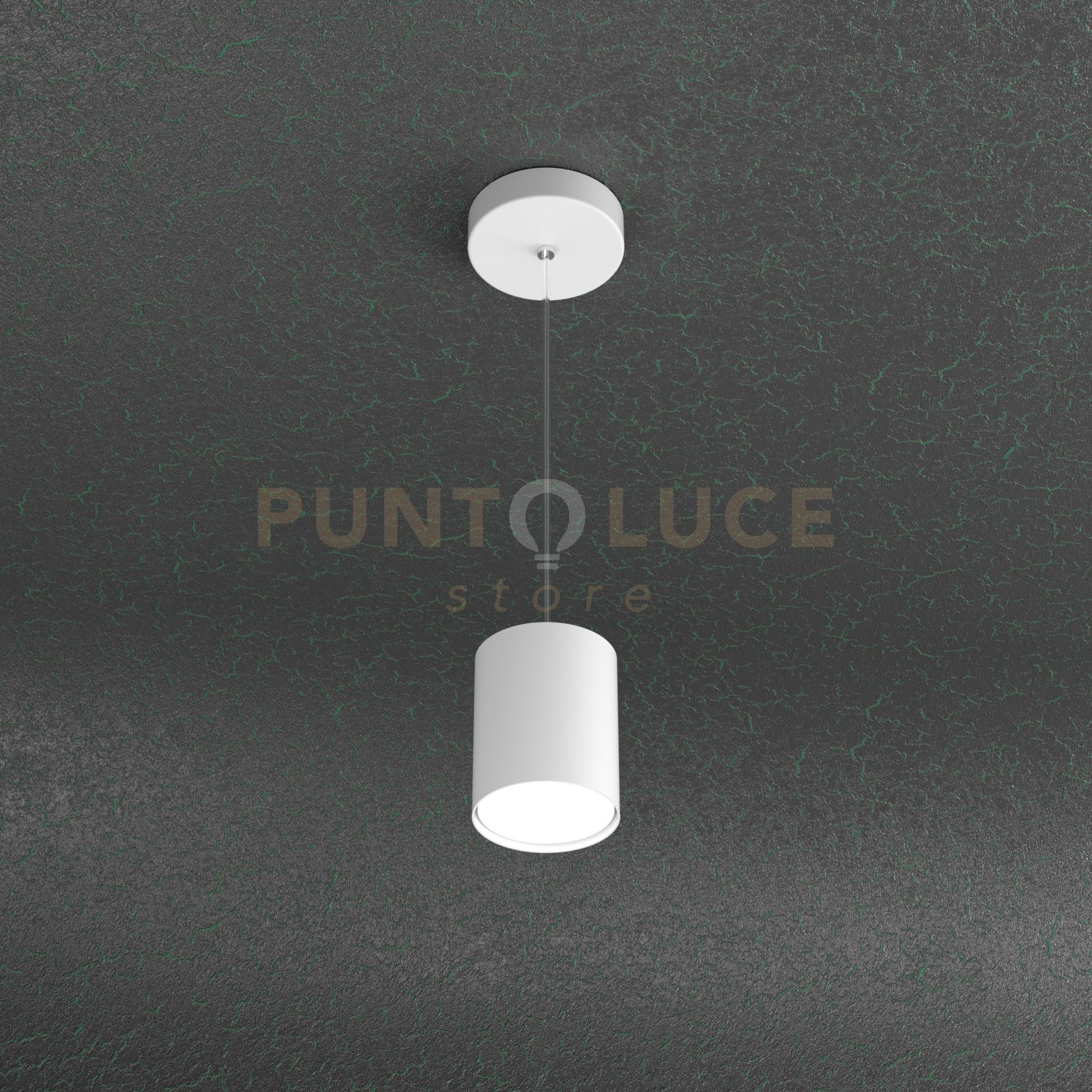 foto del prodotto cloud sospensione tubo h.10 1 luce bianco 1128-s10-bi