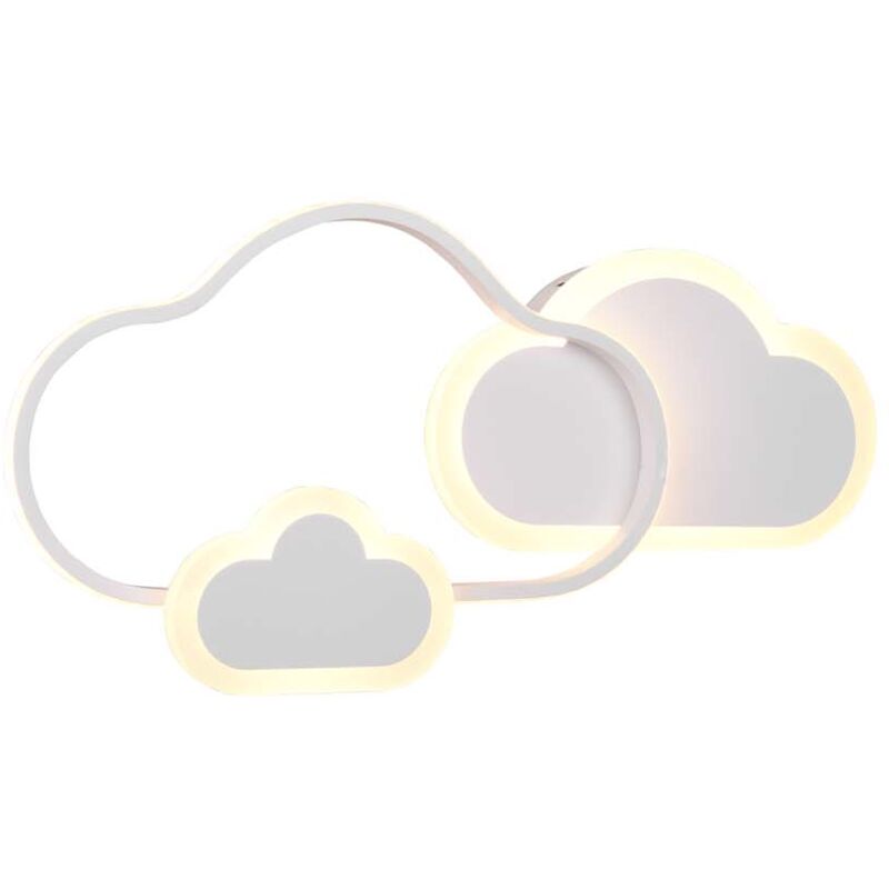 foto del prodotto cloudy applique led nuvola bianca rgb e telecomando multifunzione l.52cm