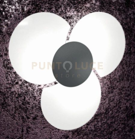 foto del prodotto clover applique plafoniera d.45 cm 3 luci grigio antracite 1114 45 ga