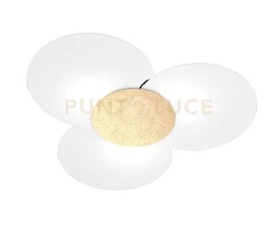 foto del prodotto clover applique plafoniera d.70 cm 6 luci foglia oro 1114 70 fo