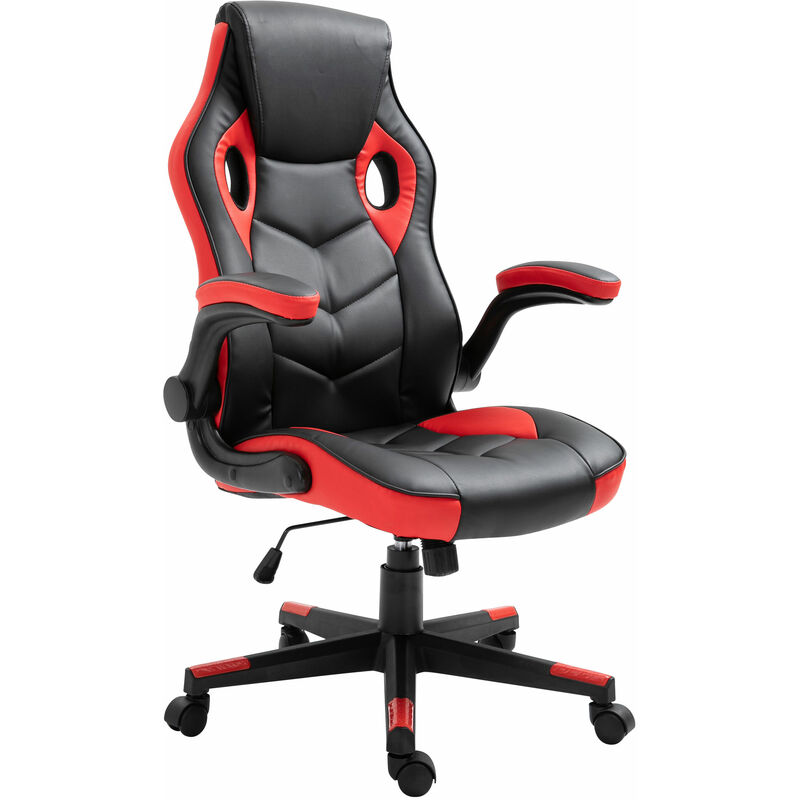 foto del prodotto clp poltrona gaming omis in similpelle nero rosso