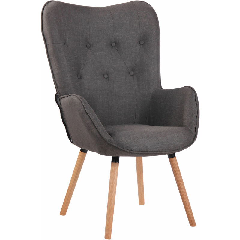 foto del prodotto clp poltrona lounge ashford in tessuto grigio scuro natura