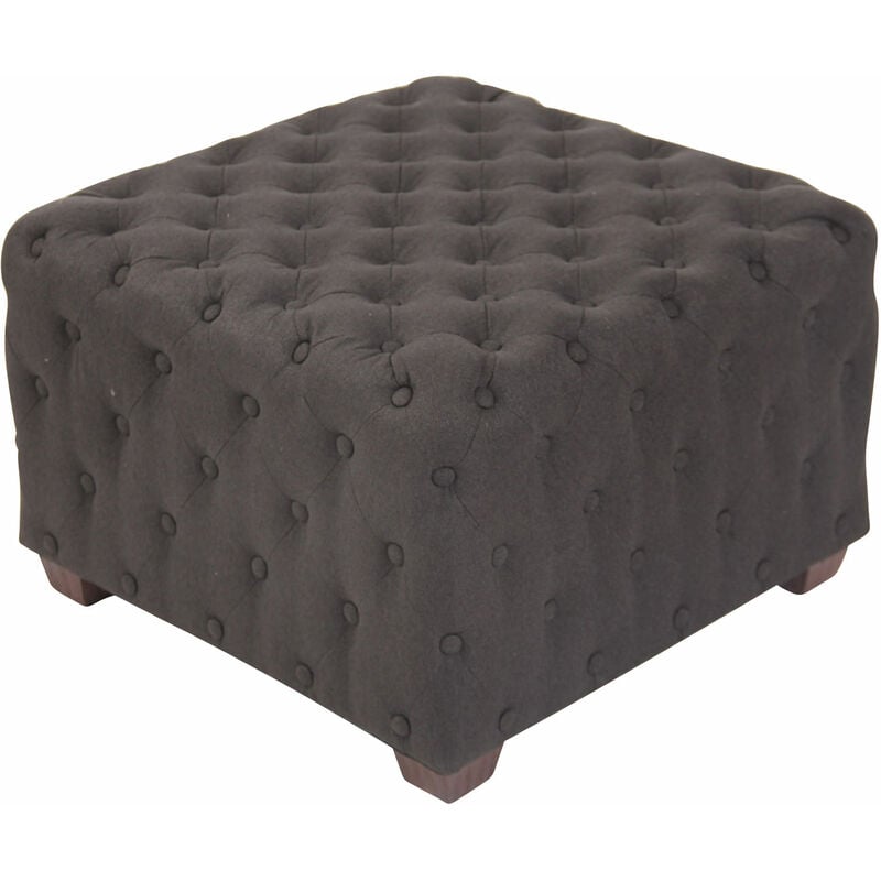 foto del prodotto clp pouf trapuntato nimes in tessuto grigio scuro