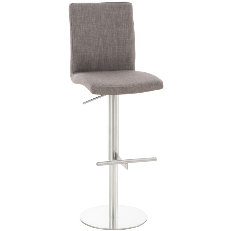 foto del prodotto clp - rivestimento in tessuto dello sgabello cadiz acciaio inossidabile grigio