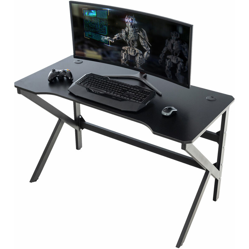 foto del prodotto clp scrivania gaming lewiston led rosso