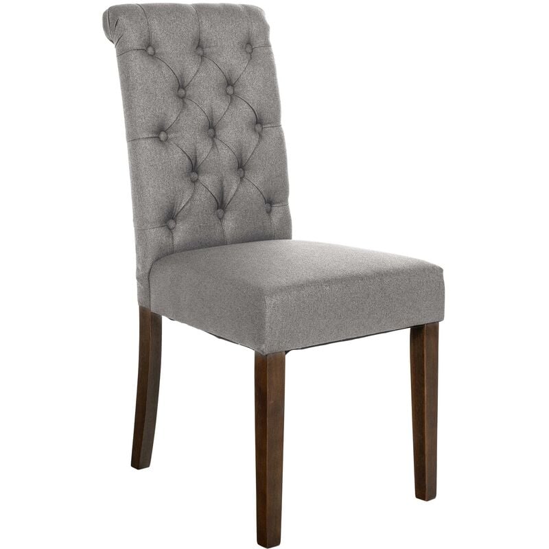 foto del prodotto clp sedia da cucina lisburn design chesterfield grigio tessuto