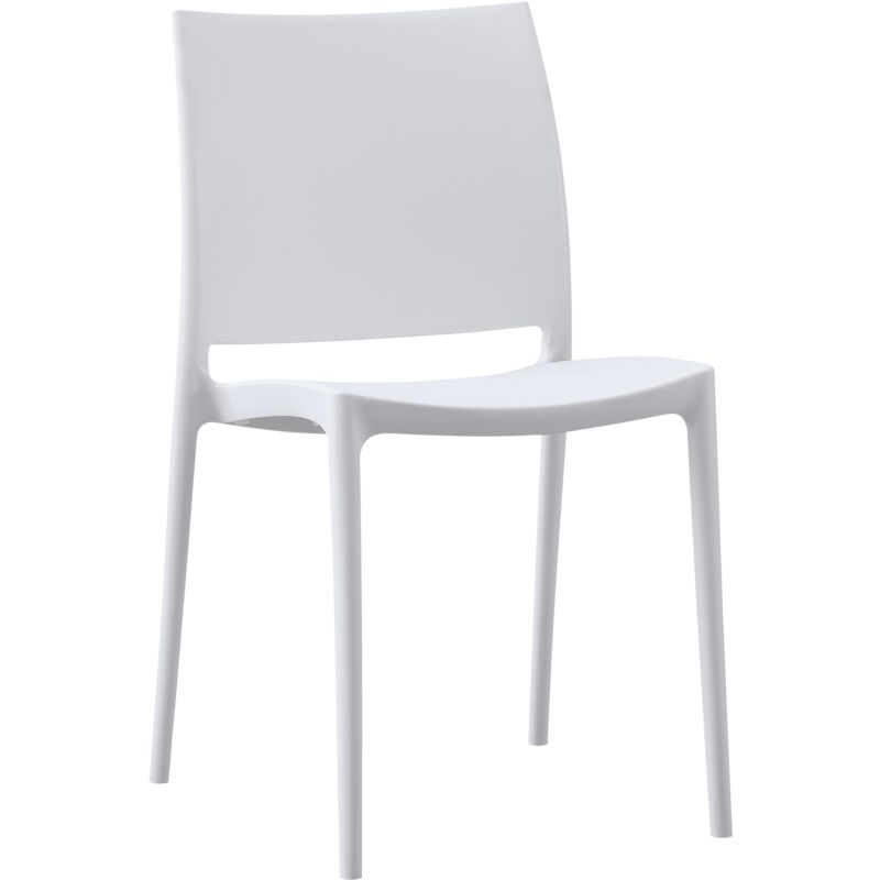 foto del prodotto clp sedia da giardino meton bianco