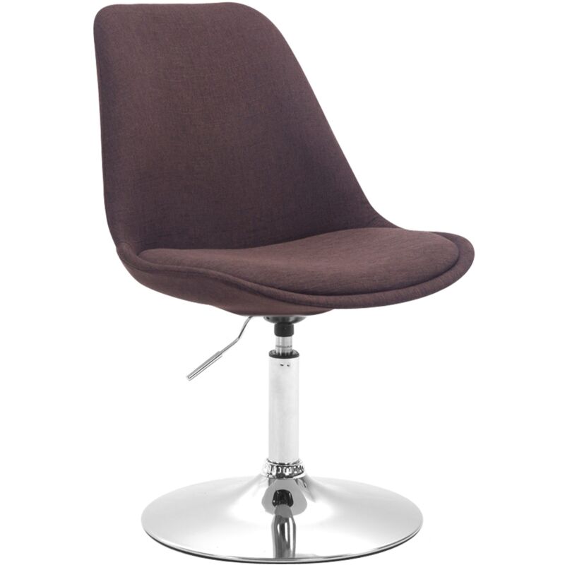 foto del prodotto clp - sedia da pranzo maverick in tessuto marrone cromo